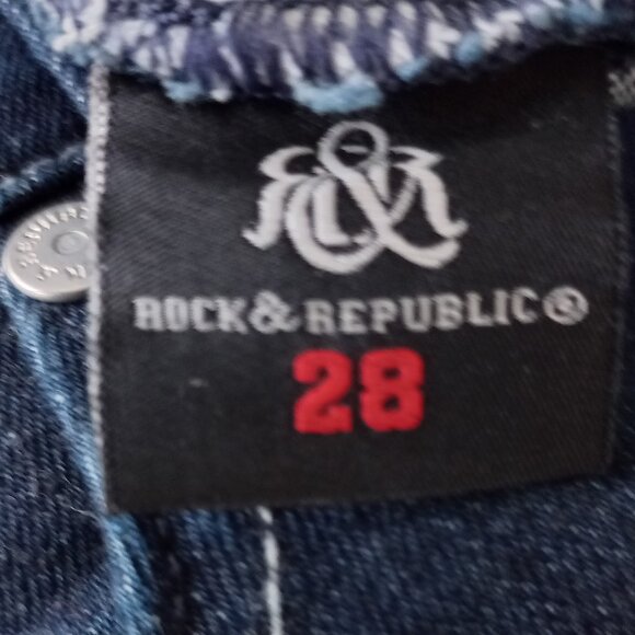 ROCK & REPUBLIC dark wash jeans size 28 - Picture 14 of 14